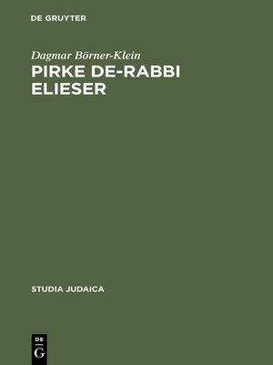 cover image of Pirke de-Rabbi Elieser
